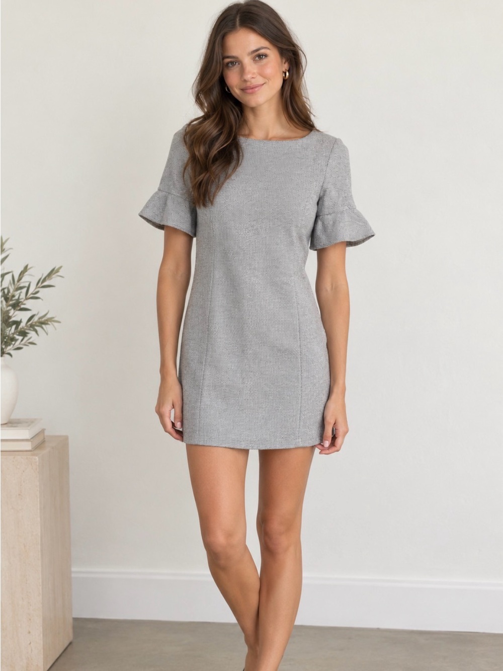 Tahari Gray Mini Dress